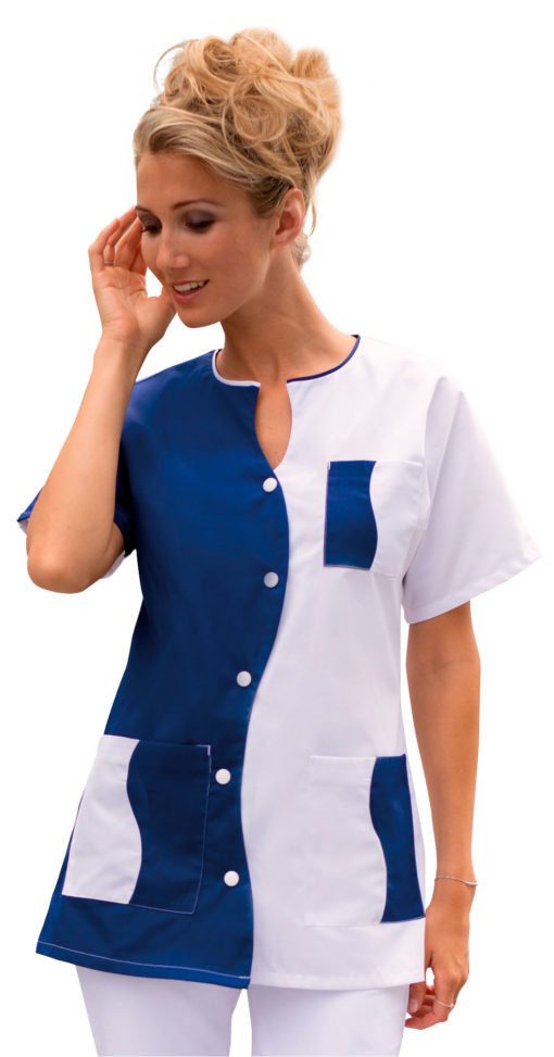 TUNIQUE KIM JOLETI Blanc/Indigo