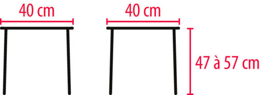 TABOURET DE DOUCHE À DÉCOUPE FRONTALE DAYS – Image 2