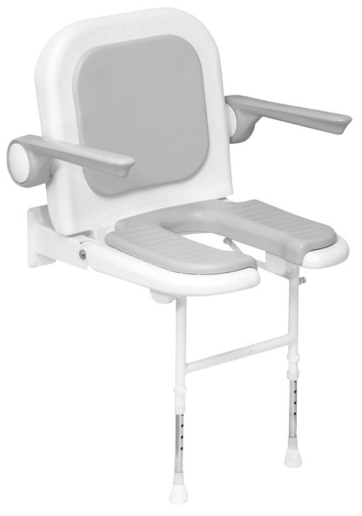 FAUTEUIL DE DOUCHE PLIANT REMBOURRÉ EN U