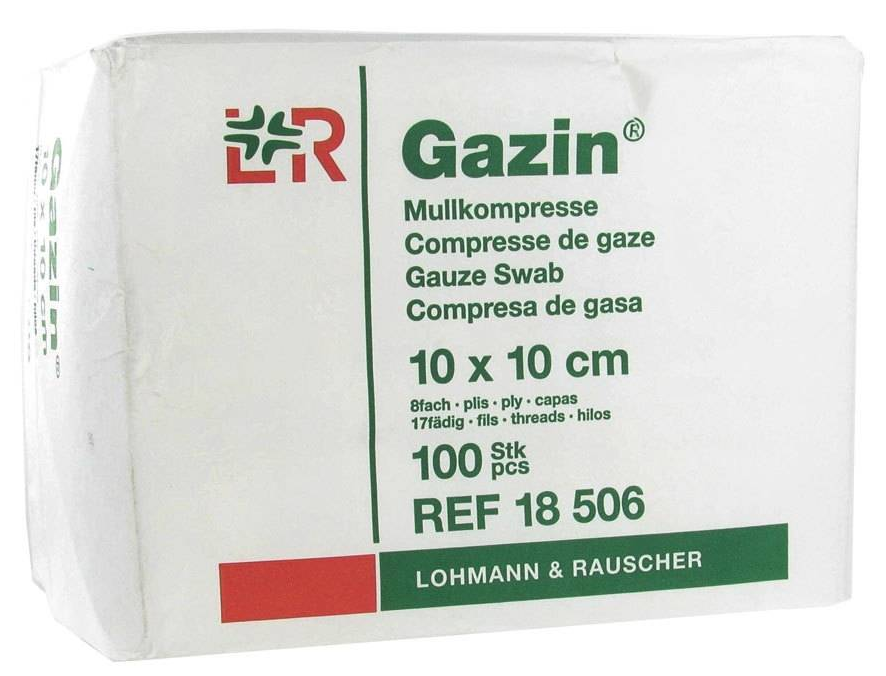 COMPRESSE DE GAZE NON STÉRILE GAZIN® 16 plis - 17 fils - L. 10 x l
