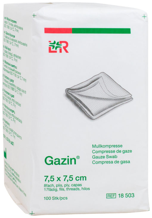 COMPRESSE DE GAZE NON STÉRILE GAZIN® 8 plis - 17 fils