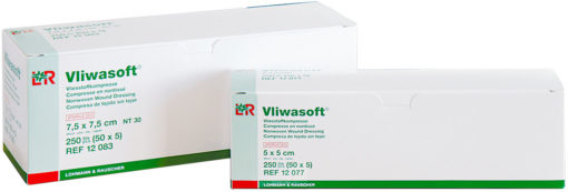 COMPRESSE NON TISSÉE STÉRILE VLIWASOFT® L. 7,5 x l. 7,5 cm