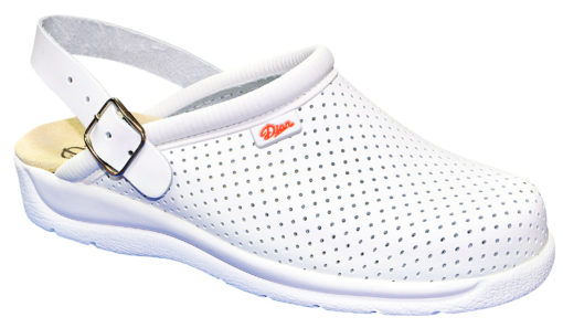 SABOT CUIR PERFORÉ PISA CORREA BLANC