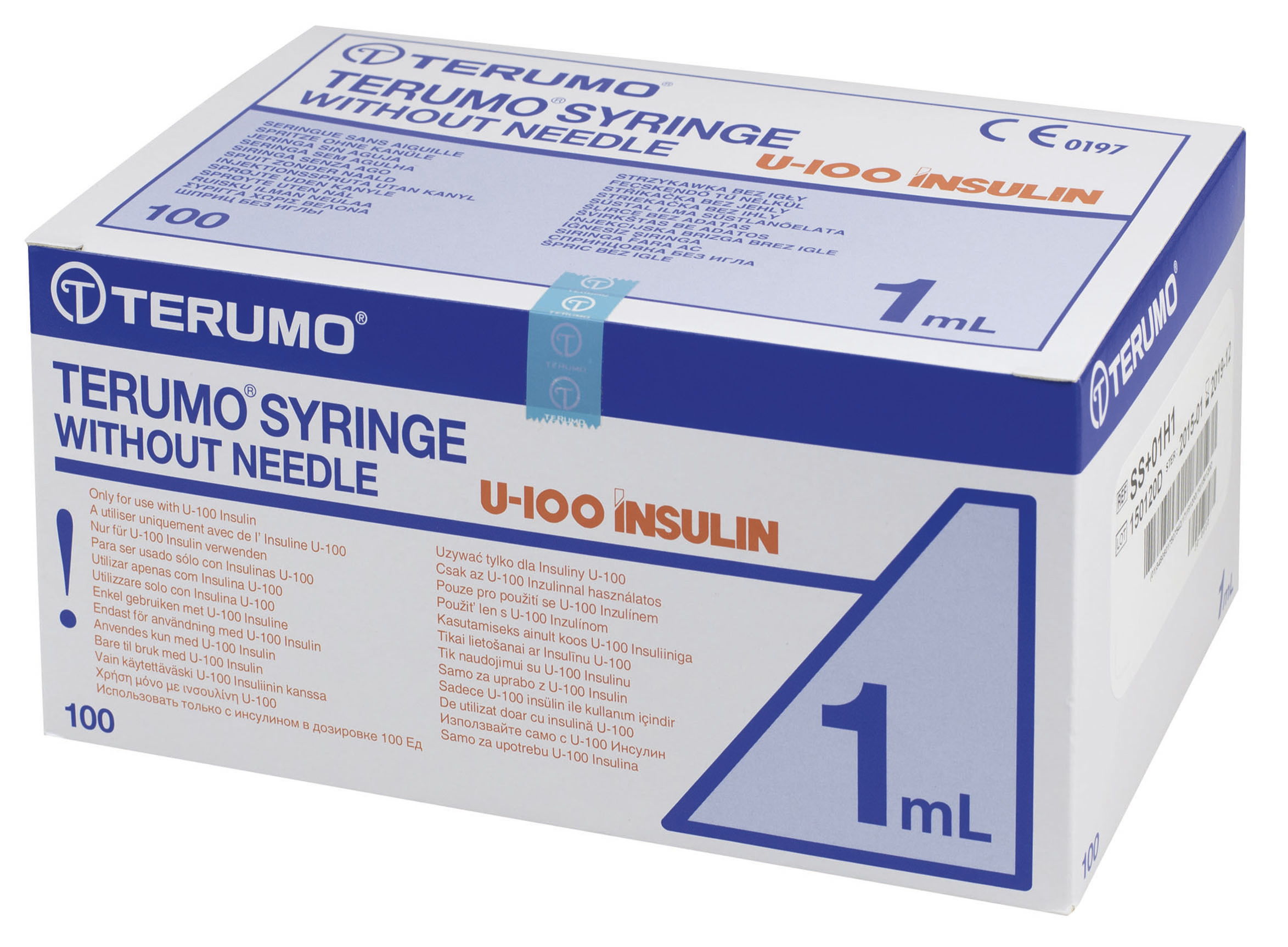 Seringue à insuline stérile 1 mL (boite de 160)